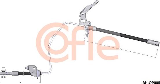 Cofle 92.BH.OP008 - Тормозной шланг autosila-amz.com
