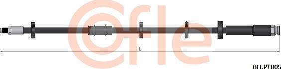 Cofle 92.BH.PE005 - Тормозной шланг autosila-amz.com