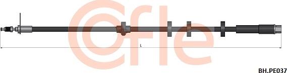 Cofle 92.BH.PE037 - Тормозной шланг autosila-amz.com