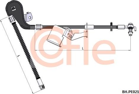 Cofle 92.BH.PE021 - Тормозной шланг autosila-amz.com