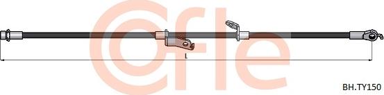 Cofle 92.BH.TY150 - Тормозной шланг autosila-amz.com
