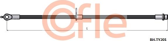 Cofle 92.BH.TY201 - Тормозной шланг autosila-amz.com