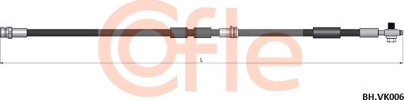 Cofle 92.BH.VK006 - Тормозной шланг autosila-amz.com