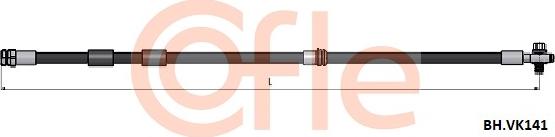 Cofle 92.BH.VK141 - Тормозной шланг autosila-amz.com