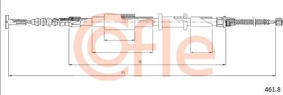 Cofle 461.8 - Трос ручного тормоза autosila-amz.com