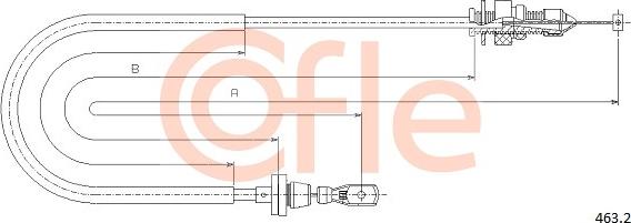 Cofle 463.2 - Тросик газа autosila-amz.com