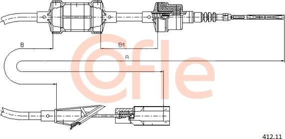 Cofle 412.11 - Трос, управление сцеплением autosila-amz.com