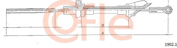 Cofle 1902.1 - Трос, управление сцеплением autosila-amz.com