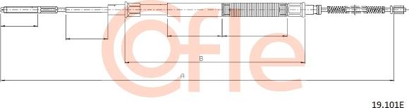 Cofle 19.101E - Тросик, cтояночный тормоз autosila-amz.com