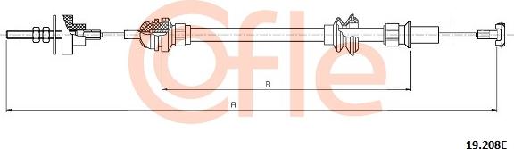 Cofle 19.208E - Трос, управление сцеплением autosila-amz.com
