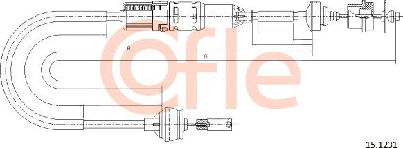 Cofle 15.1231 - Трос, управление сцеплением autosila-amz.com