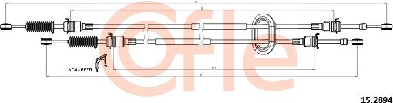 Cofle 15.2894 - Трос, наконечник, ступенчатая коробка передач autosila-amz.com