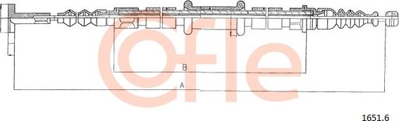 Cofle 1651.6 - Тросик, cтояночный тормоз autosila-amz.com