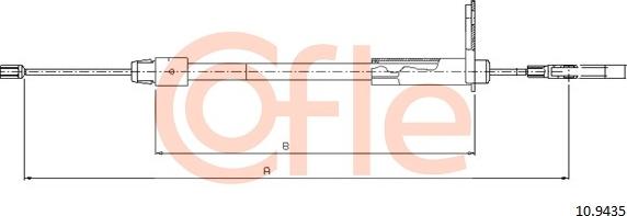 Cofle 10.9435 - Тросик, cтояночный тормоз autosila-amz.com