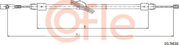 Cofle 10.9436 - Тросик, cтояночный тормоз autosila-amz.com