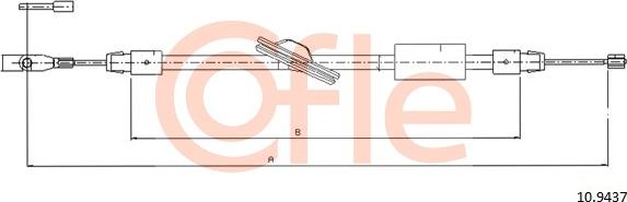 Cofle 10.9437 - Тросик, cтояночный тормоз autosila-amz.com