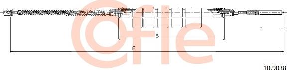 Cofle 10.9038 - Тросик, cтояночный тормоз autosila-amz.com