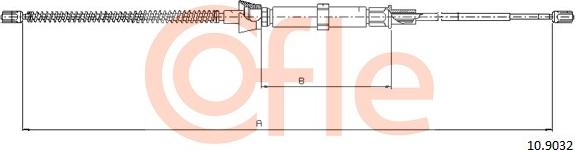 Cofle 10.9032 - Тросик, cтояночный тормоз autosila-amz.com