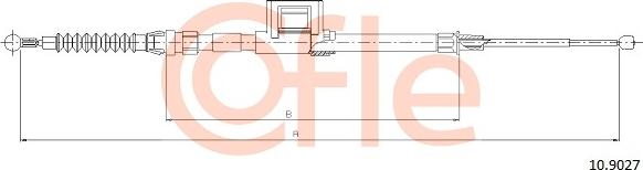 Cofle 109027 - Тросик, cтояночный тормоз autosila-amz.com