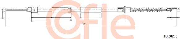 Cofle 10.9893 - Тросик, cтояночный тормоз autosila-amz.com