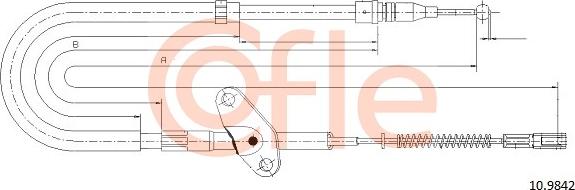 Cofle 10.9842 - Тросик, cтояночный тормоз autosila-amz.com