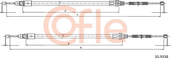 Cofle 10.9338 - Тросик, cтояночный тормоз autosila-amz.com