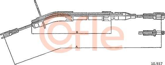 Cofle 10.937 - Трос, стояночная тормозная система autosila-amz.com