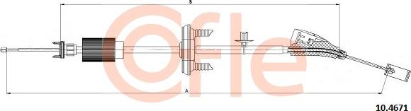 Cofle 10.4671 - Тросик, cтояночный тормоз autosila-amz.com
