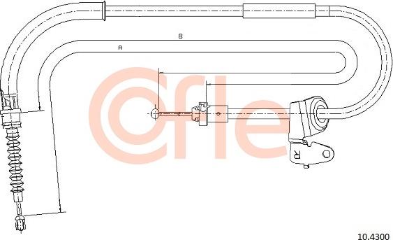 Cofle 10.4300 - Тросик, cтояночный тормоз autosila-amz.com