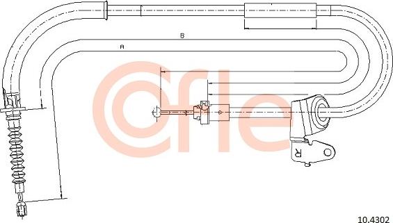 Cofle 10.4302 - Тросик, cтояночный тормоз autosila-amz.com
