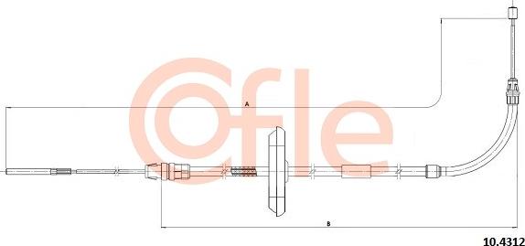 Cofle 10.4312 - Тросик, cтояночный тормоз autosila-amz.com