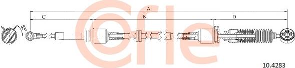 Cofle 10.4283 - Трос, наконечник, ступенчатая коробка передач autosila-amz.com
