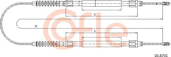 Cofle 10.4731 - Тросик, cтояночный тормоз autosila-amz.com