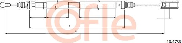 Cofle 10.4733 - Тросик, cтояночный тормоз autosila-amz.com