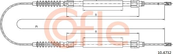 Cofle 10.4732 - Тросик, cтояночный тормоз autosila-amz.com