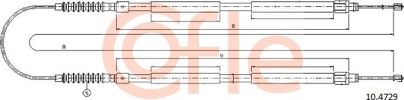 Cofle 10.4729 - Тросик, cтояночный тормоз autosila-amz.com