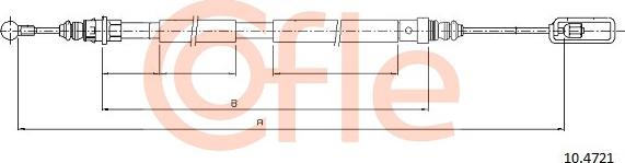 Cofle 10.4721 - Трос, стояночная тормозная система autosila-amz.com