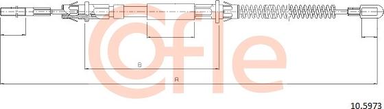 Cofle 10.5973 - Тросик, cтояночный тормоз autosila-amz.com