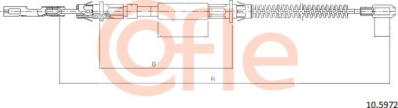 Cofle 10.5972 - Тросик, cтояночный тормоз autosila-amz.com
