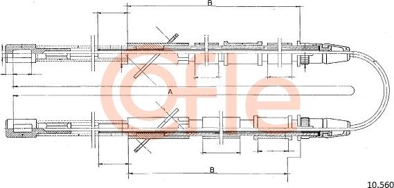 Cofle 92.10.560 - Тросик, cтояночный тормоз autosila-amz.com