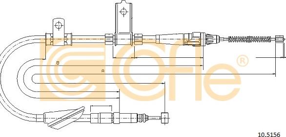 Cofle 10.5156 - Тросик, cтояночный тормоз autosila-amz.com