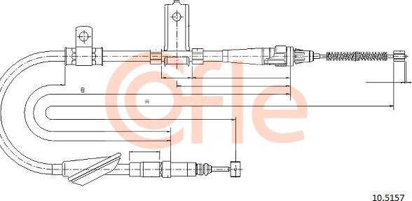 Cofle 10.5157 - Тросик, cтояночный тормоз autosila-amz.com