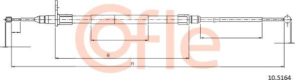 Cofle 10.5164 - Тросик, cтояночный тормоз autosila-amz.com