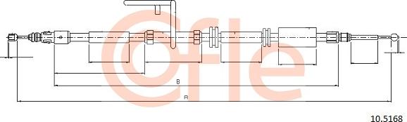 Cofle 10.5168 - Тросик, cтояночный тормоз autosila-amz.com