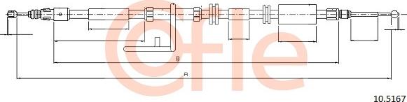 Cofle 10.5167 - Тросик, cтояночный тормоз autosila-amz.com