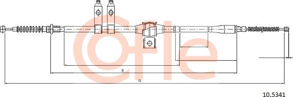 Cofle 10.5341 - Тросик, cтояночный тормоз autosila-amz.com