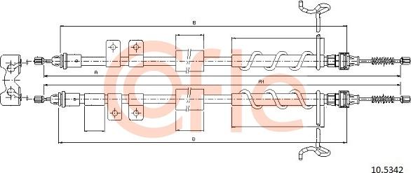 Cofle 92.10.5342 - Тросик, cтояночный тормоз autosila-amz.com