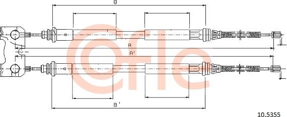 Cofle 10.5355 - Тросик, cтояночный тормоз autosila-amz.com