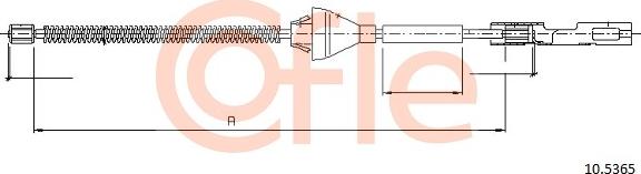 Cofle 10.5365 - Тросик, cтояночный тормоз autosila-amz.com