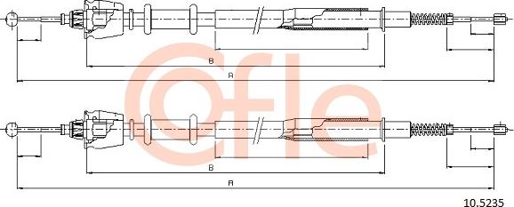 Cofle 10.5235 - Тросик, cтояночный тормоз autosila-amz.com